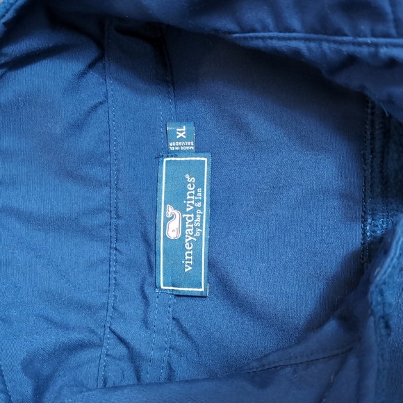 Vineyard Vines Fleece Snap Shacket Shirt Jacket Size XL in Navy Blue - Picture 2 of 10